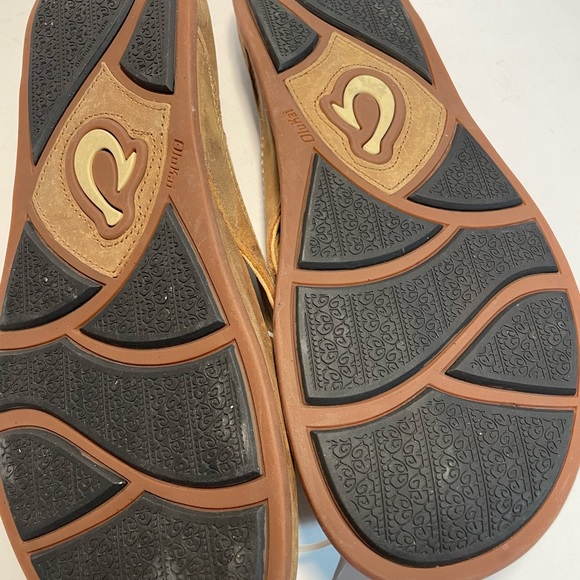 Sold OluKai Men’s Pikoi Leather Flip Flops Sandals Ray Brown Size 8 US $100 NEW - Picture 9 of 13